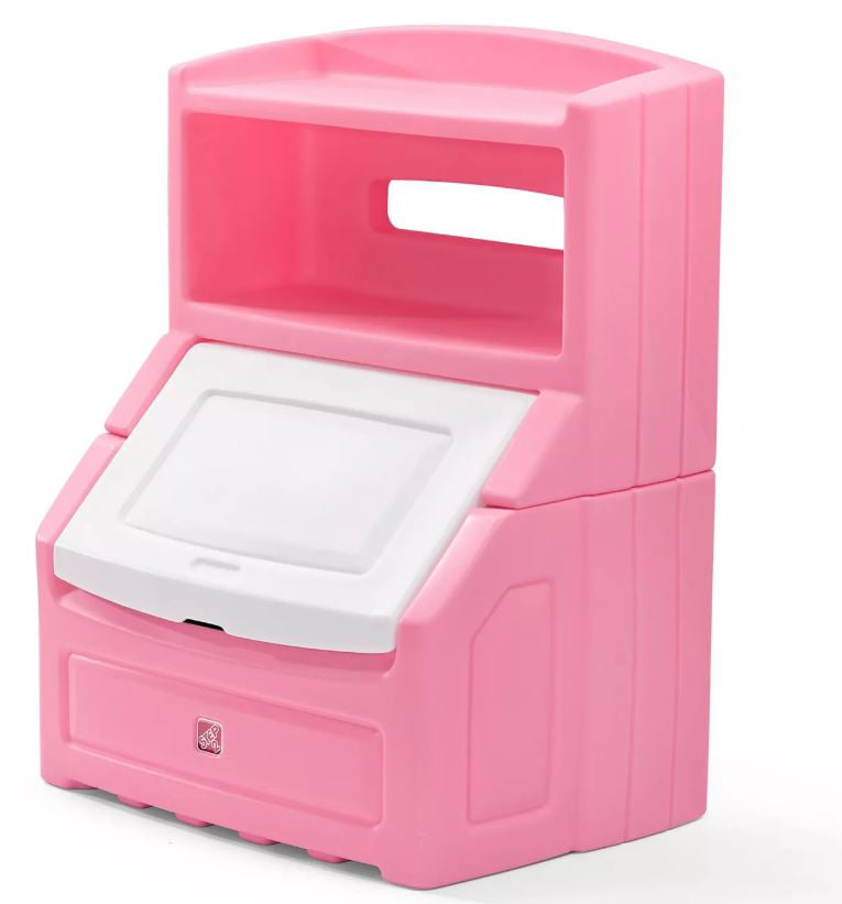Step2 Lift & Hide 38″H Kids Plastic Storage Bin and Toy Organizer. Pink