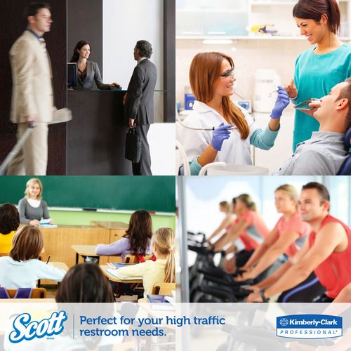 Scott Essential Coreless JRT. Septic Safe. 1-Ply. White. 2300 ft. 12 Rolls/Carton -KCC07005