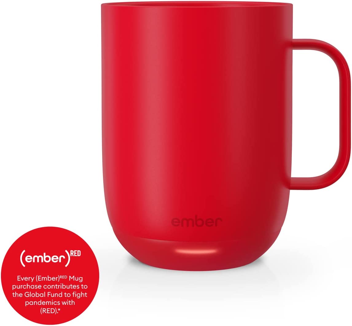 Ember Temperature Control Smart Mug 2. (PRODUCT) RED. 14 oz. App Controlled Heated Coffee Mug for Home or Office (Red)