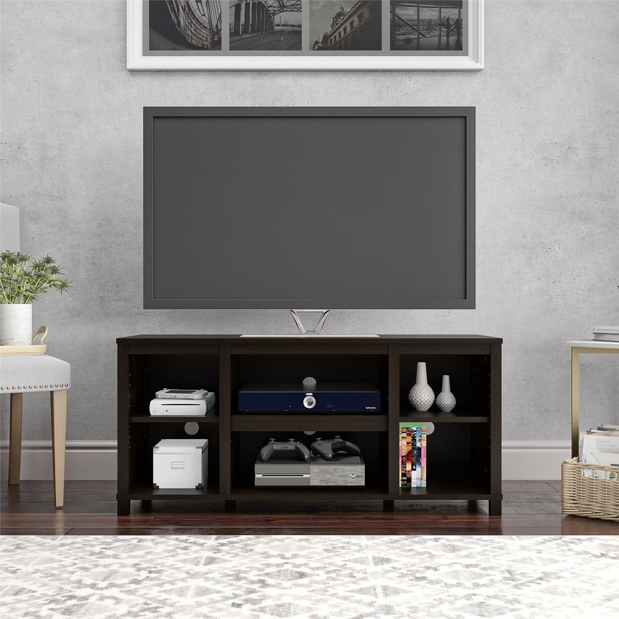 Mainstays Parsons TV Stand for TVs up to 50″. Espresso