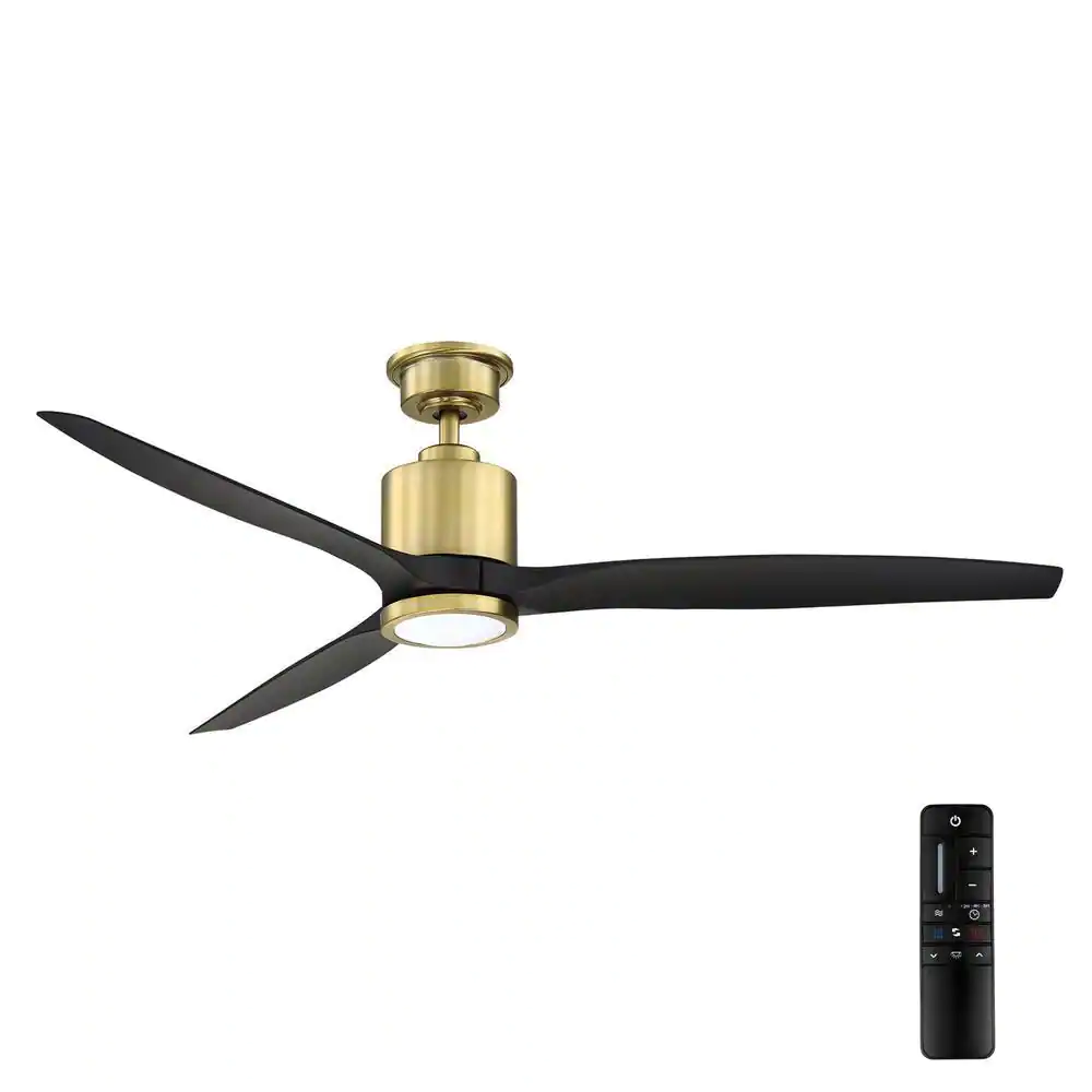 Home Decorators Collection 60 Inch LED Brushed Bronze Ceiling Fan with Light