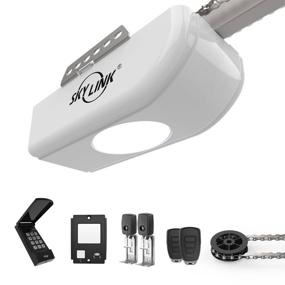 SkyLink ATR-1722CK Atoms Heavy Duty Anti-Breakin Chain Drive Ultra-Quiet Garage Door Opener Model ATR-1722 with Built-In Bright LED Light