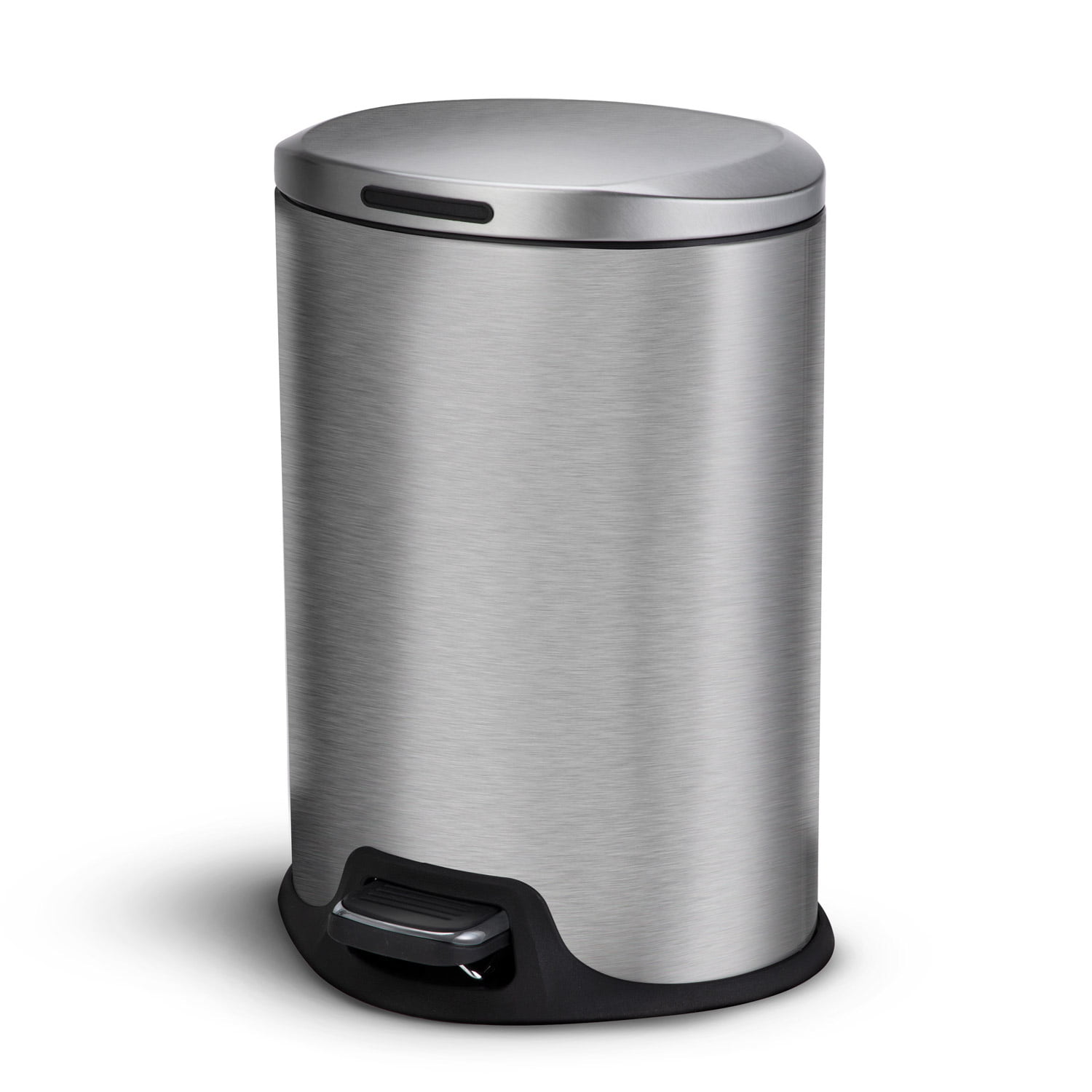 Home Zone Living 3 Gallon Kitchen Wastebasket. Stainless Steel. 12 Liter