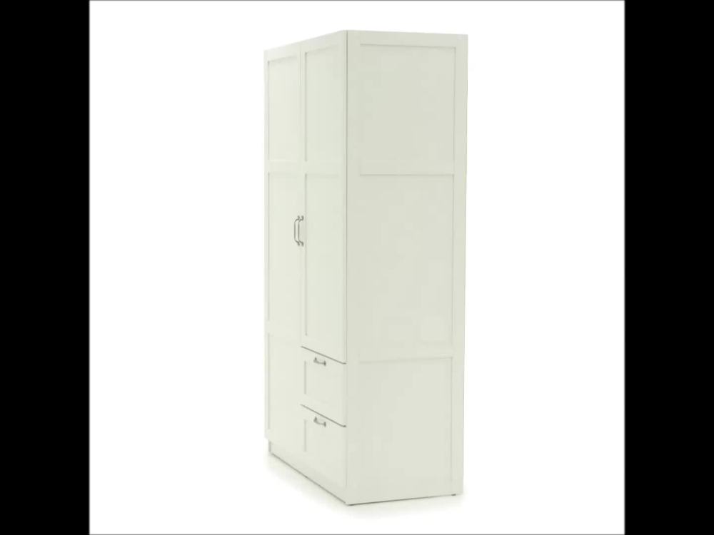 Sauder Select 40″ Wide Wardrobe Storage Cabinet. White Finish