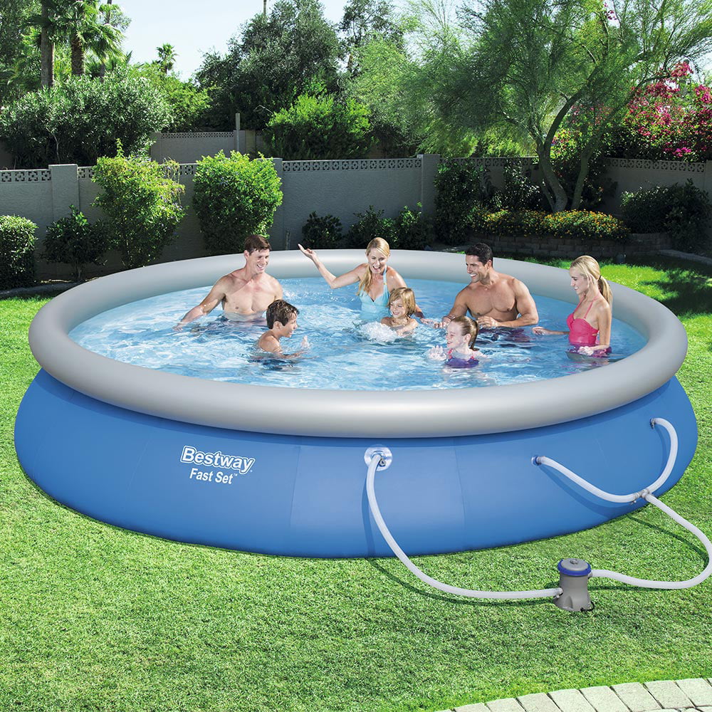 Bestway Fast Set- Round Above Ground Pool Set. 15 ft x 33 in