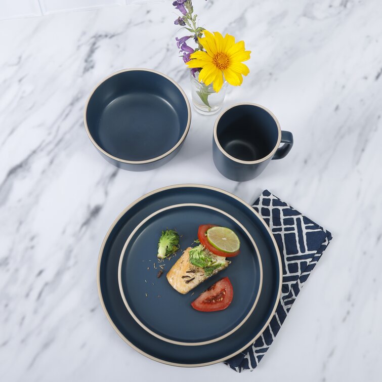 Gibson Elite Zuma Stoneware Dinnerware - Set of 16