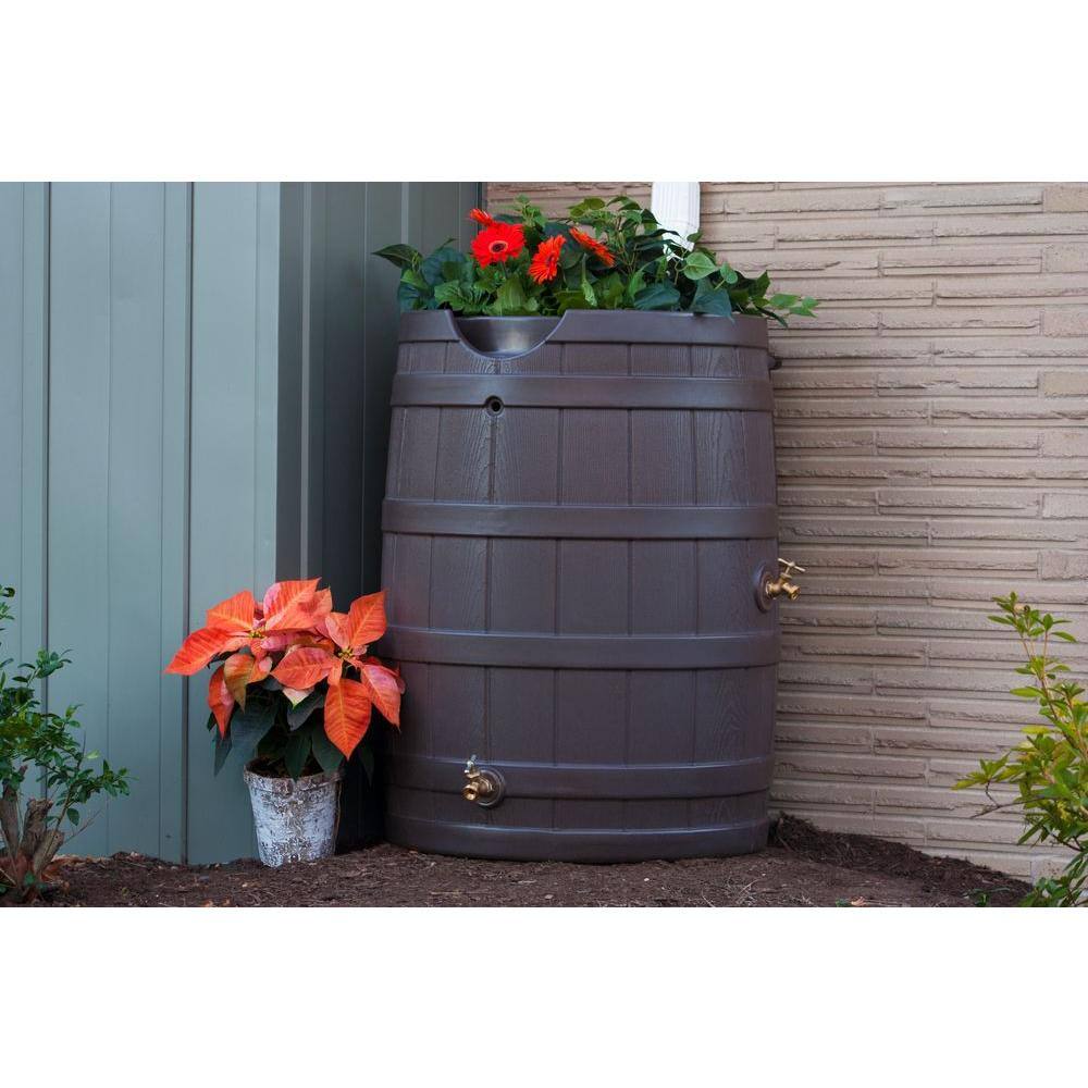 Rain Wizard RW65-OAK 65 Gal. Rain Barrel