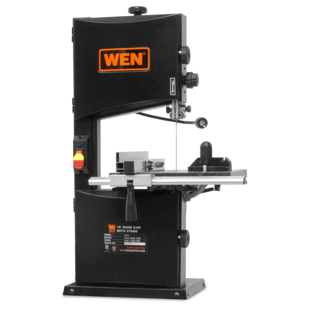 WEN BA3962 3.5 Amp 10 in. 2-Speed Band Saw with Stand and Worklight
