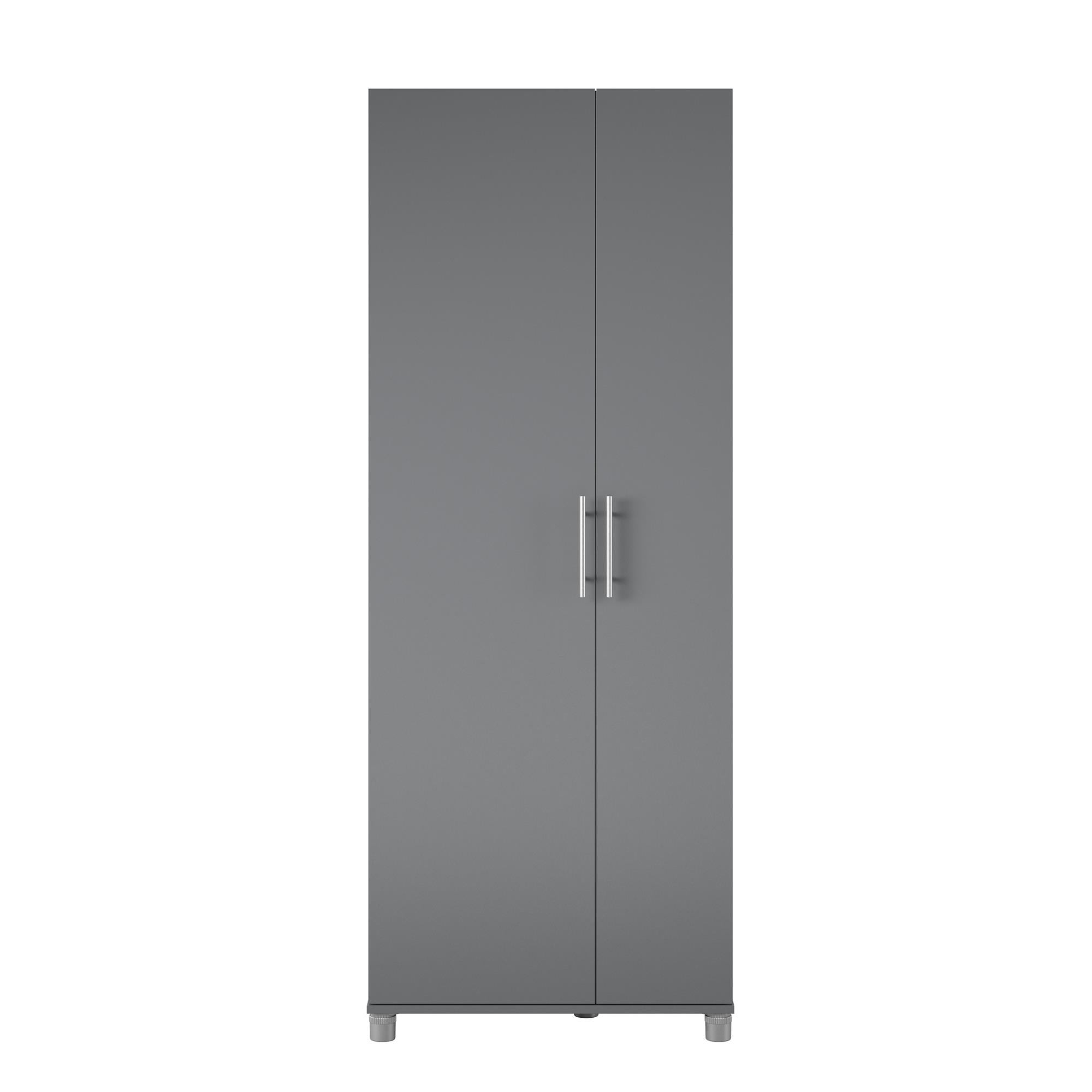 Systembuild Evolution Westford Tall Asymmetrical Garage Storage Cabinet. Graphite Gray