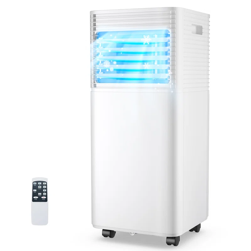 Costway FP10110US-WH 8000 BTU Portable Air Conditioner 3-in-1 Air Cooler w/Dehumidifier & Fan Mode in White