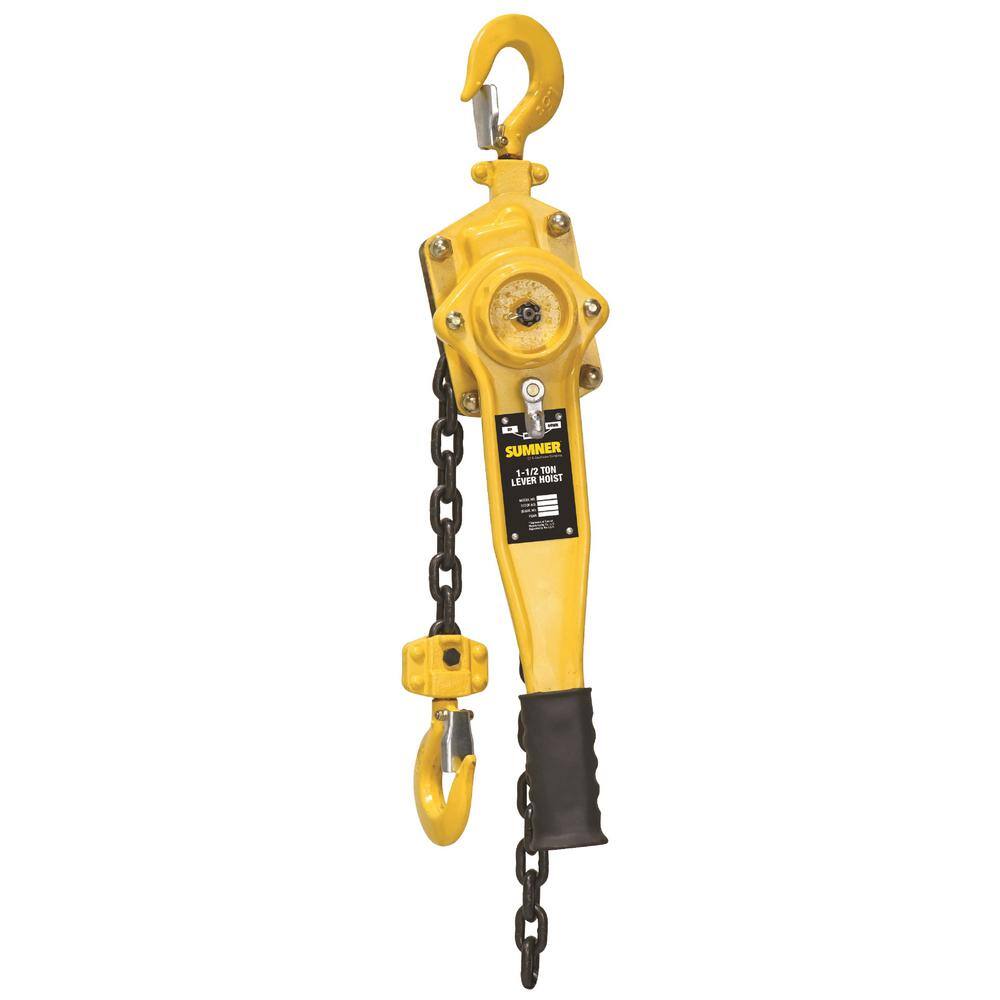 SUMNER 787548 1- 1/2-Ton Capacity Lever Hoist 15 ft.