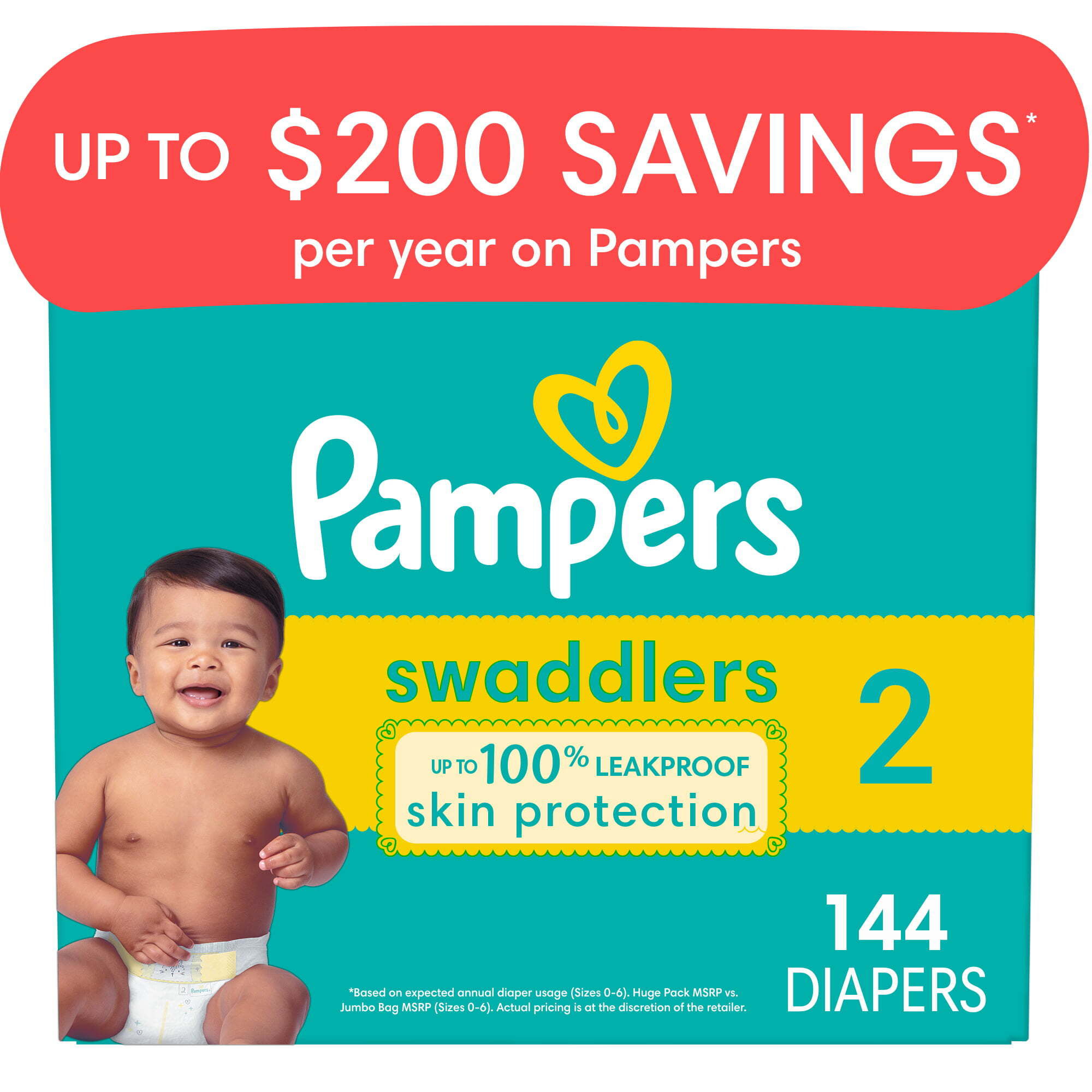 Pampers Swaddlers Diapers Size 2 144 Count