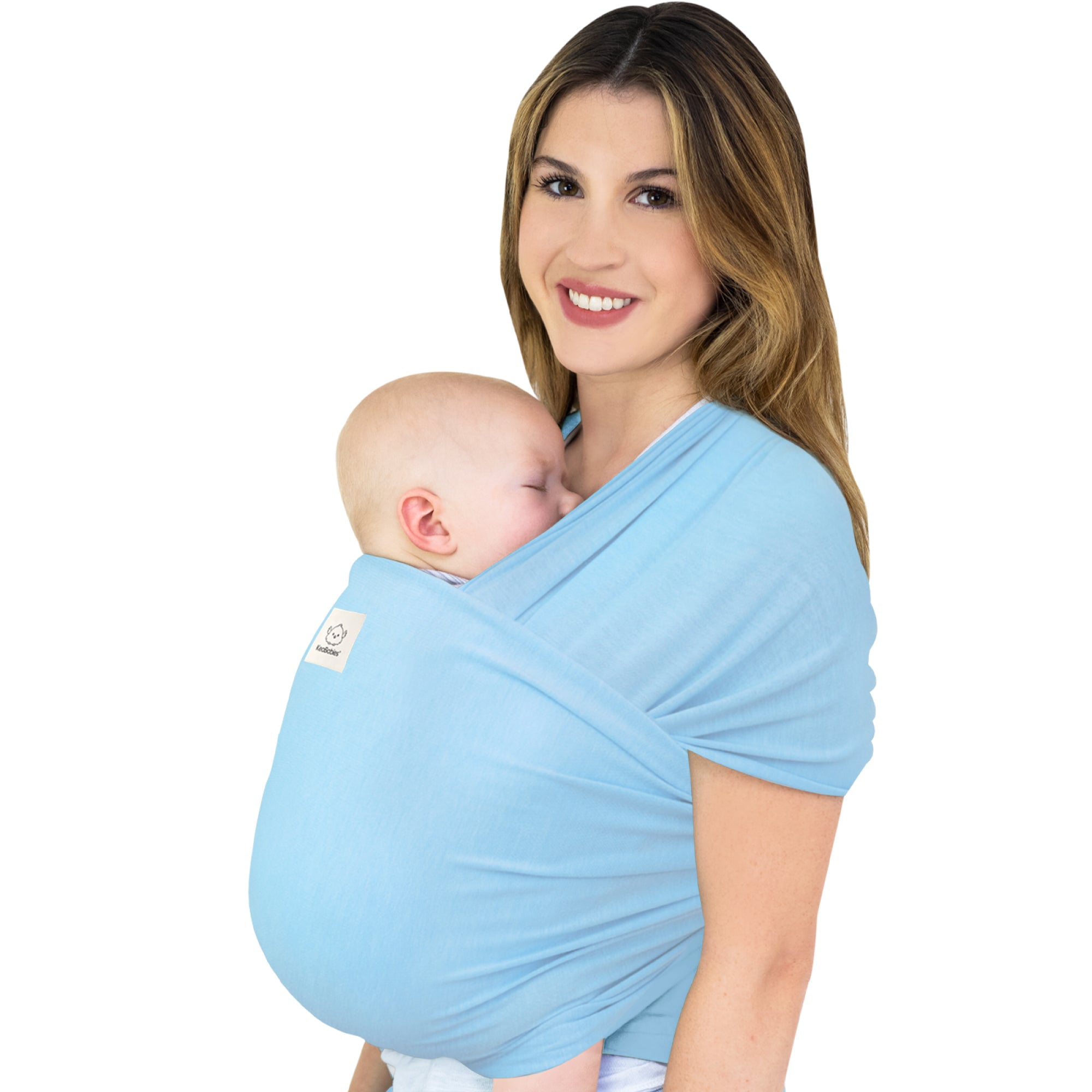 KeaBabies All-in-1 Baby Wrap Carrier. Stretchy Baby Sling. Newborn. Infant (Baby Blue)