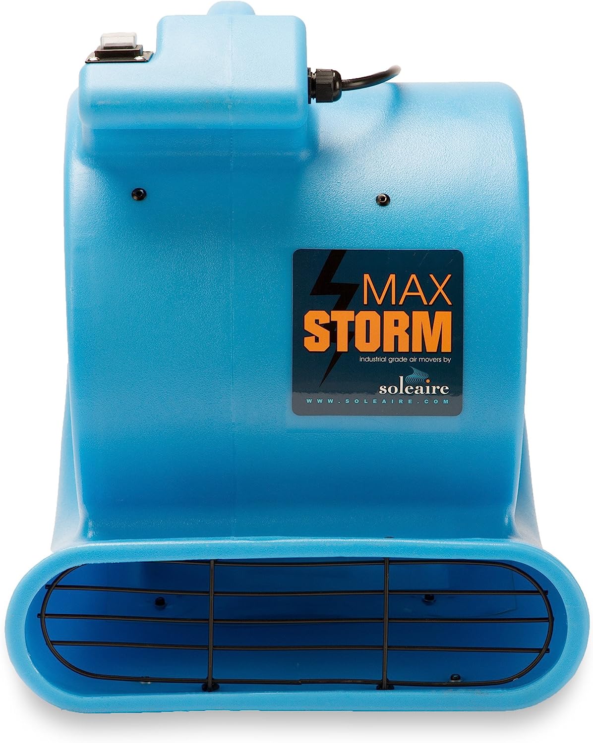 Soleaire Max Storm 1/2 HP Durable Lightweight Air Mover Carpet Dryer Blower Floor Fan for Pro Janitorial Cleaner. Blue. 1 Pack
