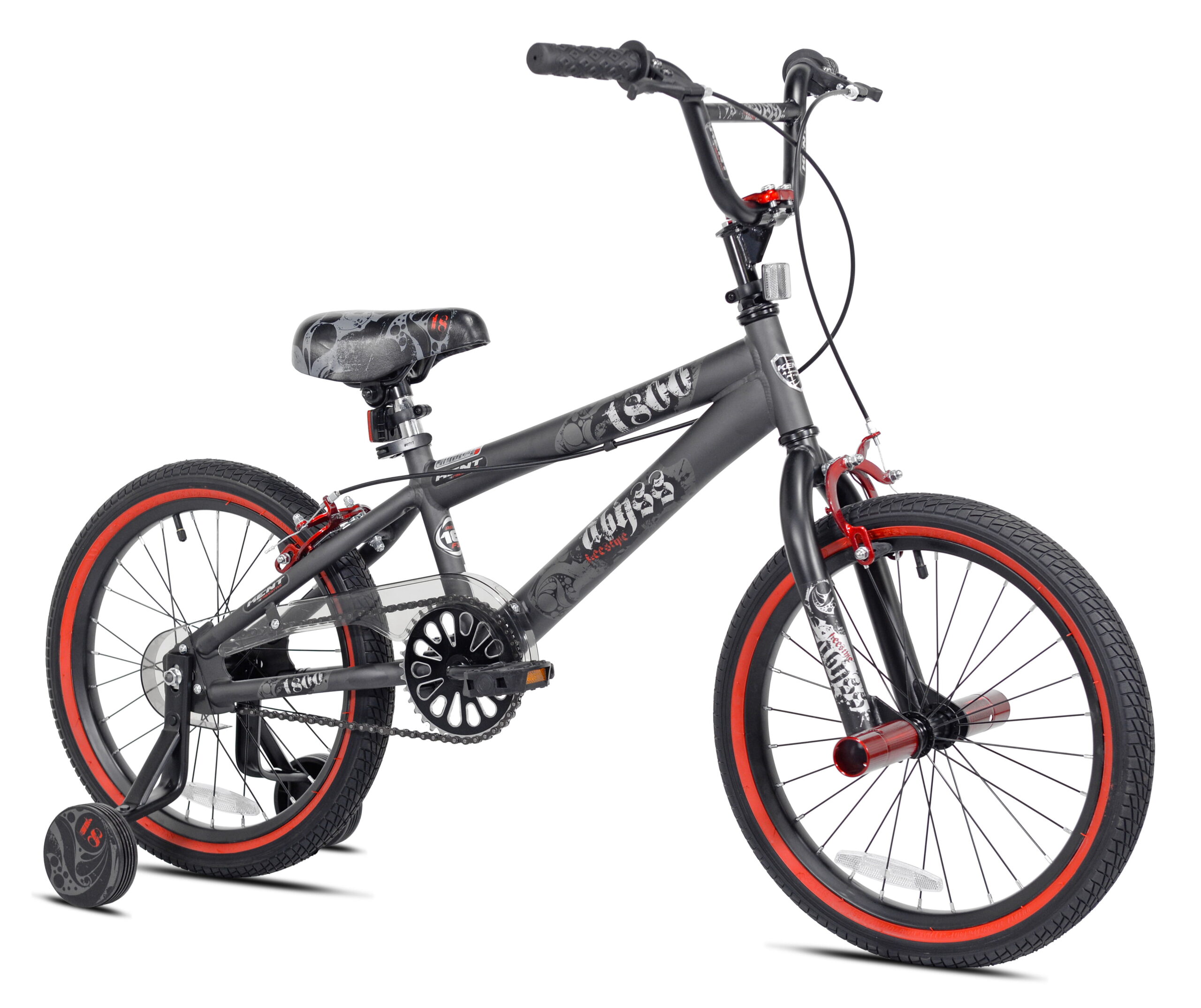 Kent 18 In. Abyss Boy-s Freestyle BMX Bike. Charcoal Gray
