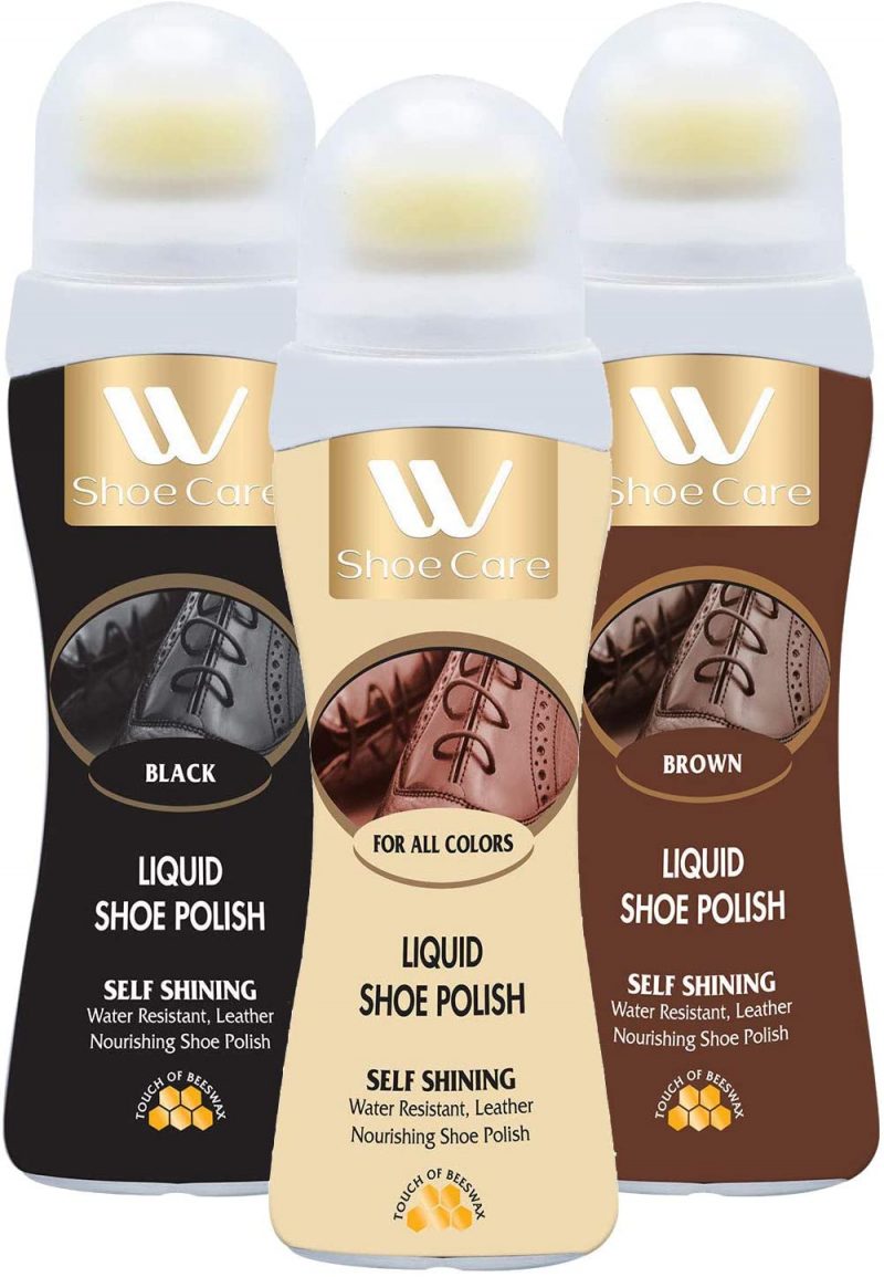 WBM International Liquid Shoe Polish. 75 ml. Each. 3 Piece