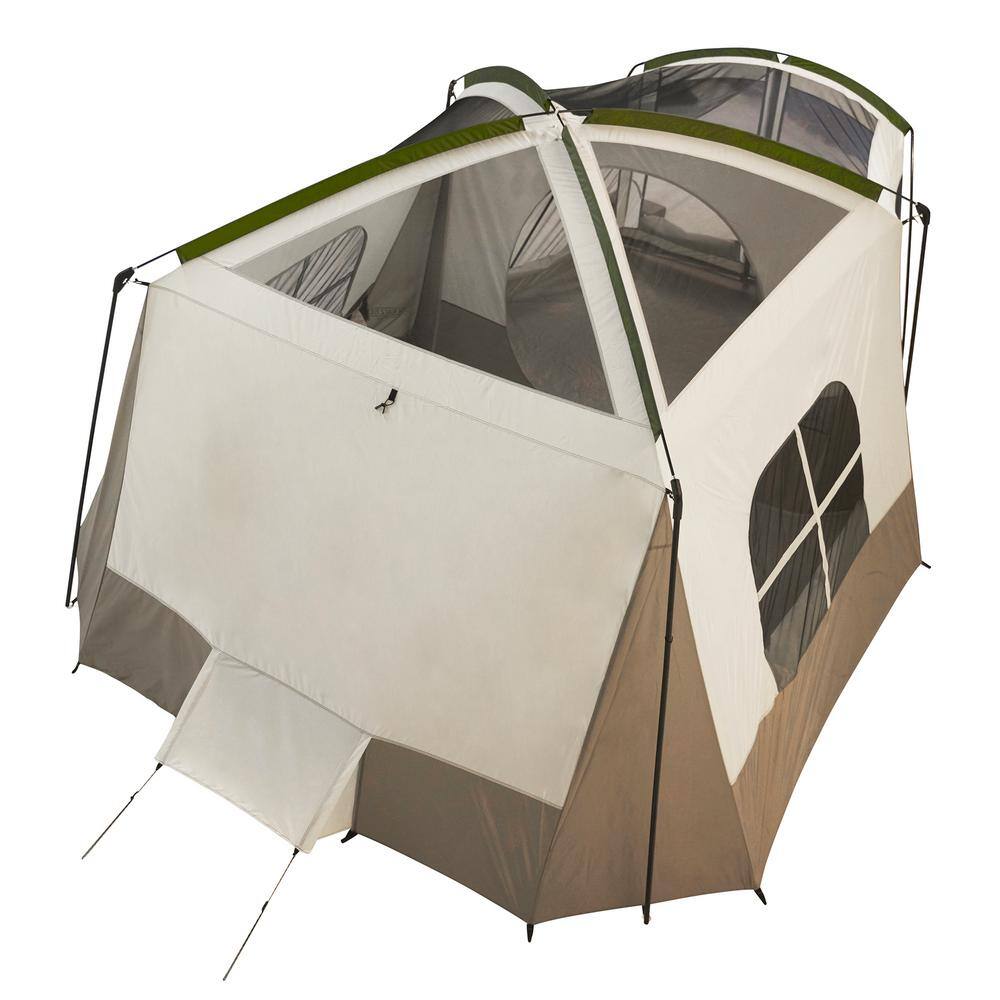 Wenzel 36424G Klondike 8-Person 3-Season Screen Room Camping Tent in Green