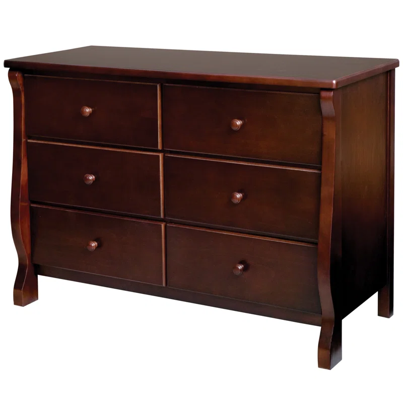 Delta Children ‎70816-607 Universal 6 Drawer Dresser. Greenguard Gold Certified. Black Cherry