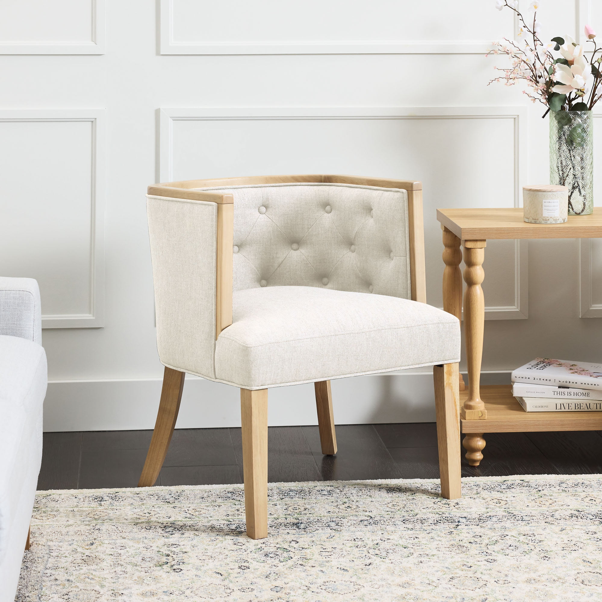 My Texas House Raveena Upholstered Accent Chair. Oat