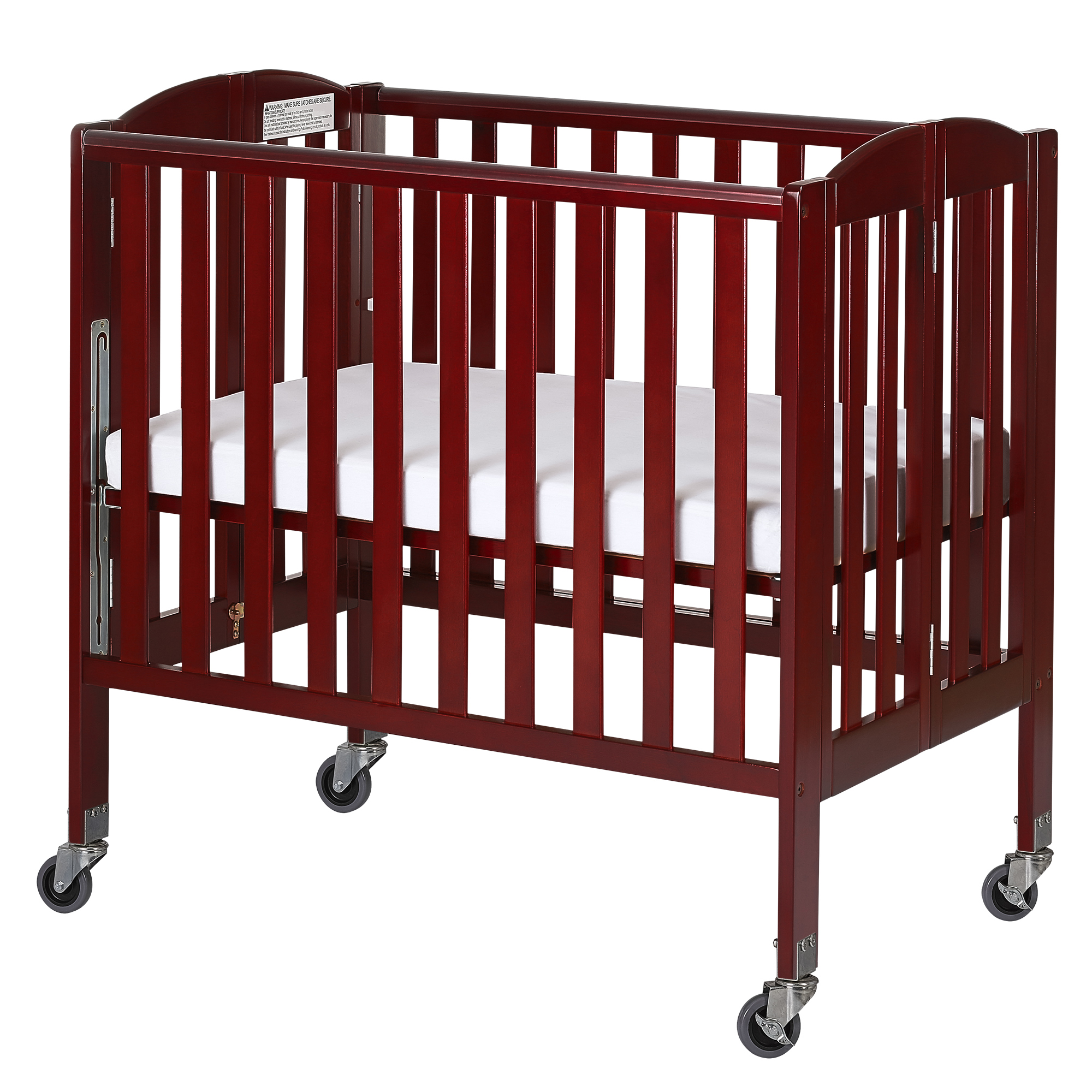 Dream On Me Birch 3-in-1 Folding Portable Mini Crib. Cherry