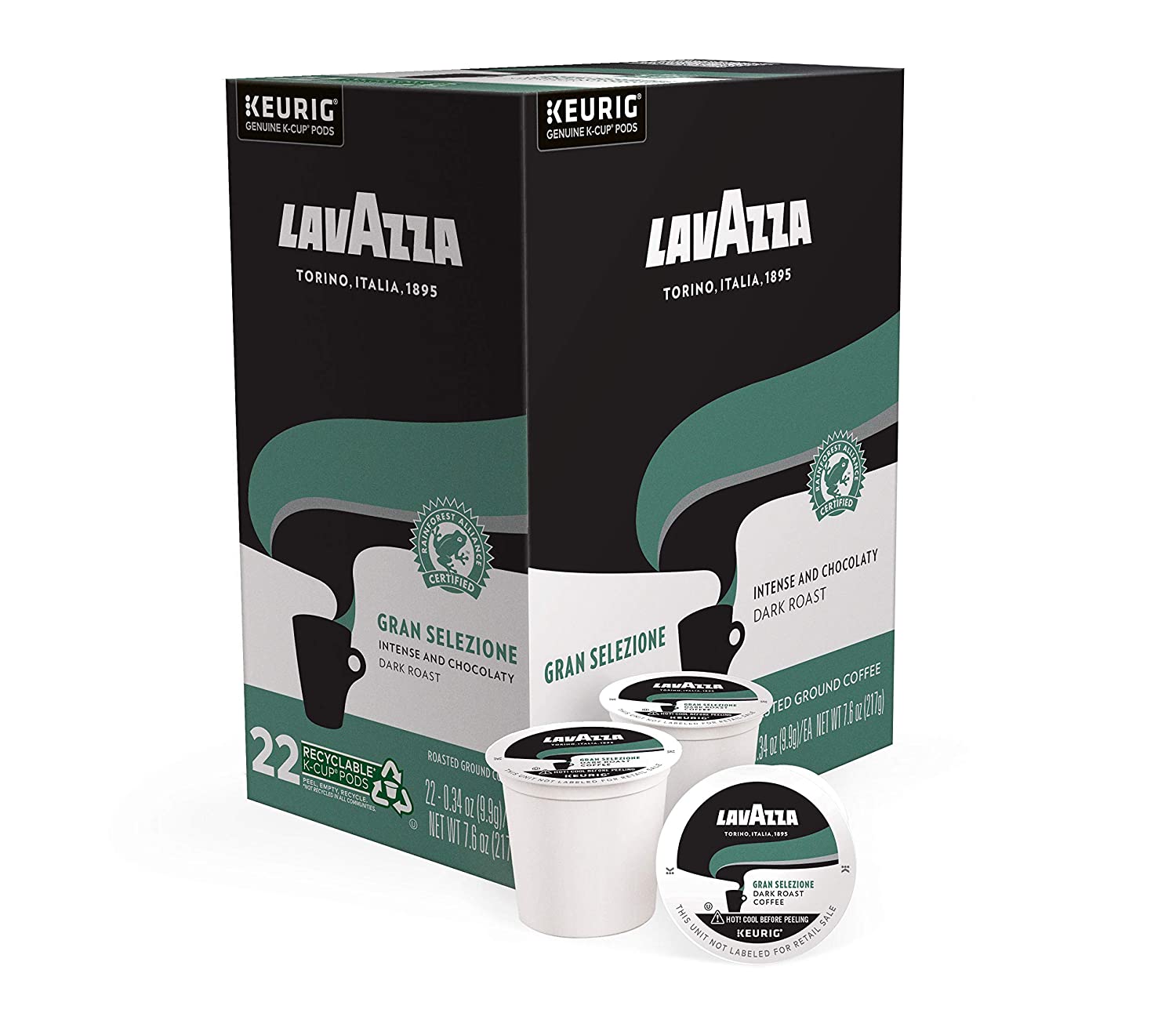 Lavazza Gran Selezione Single-Serve Coffee K-Cups for Keurig Brewer. 22 Count