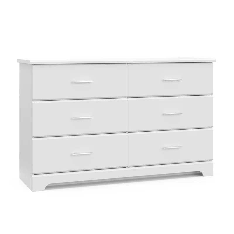 Storkcraft 03666-101 Brookside 6-Drawer White Dresser