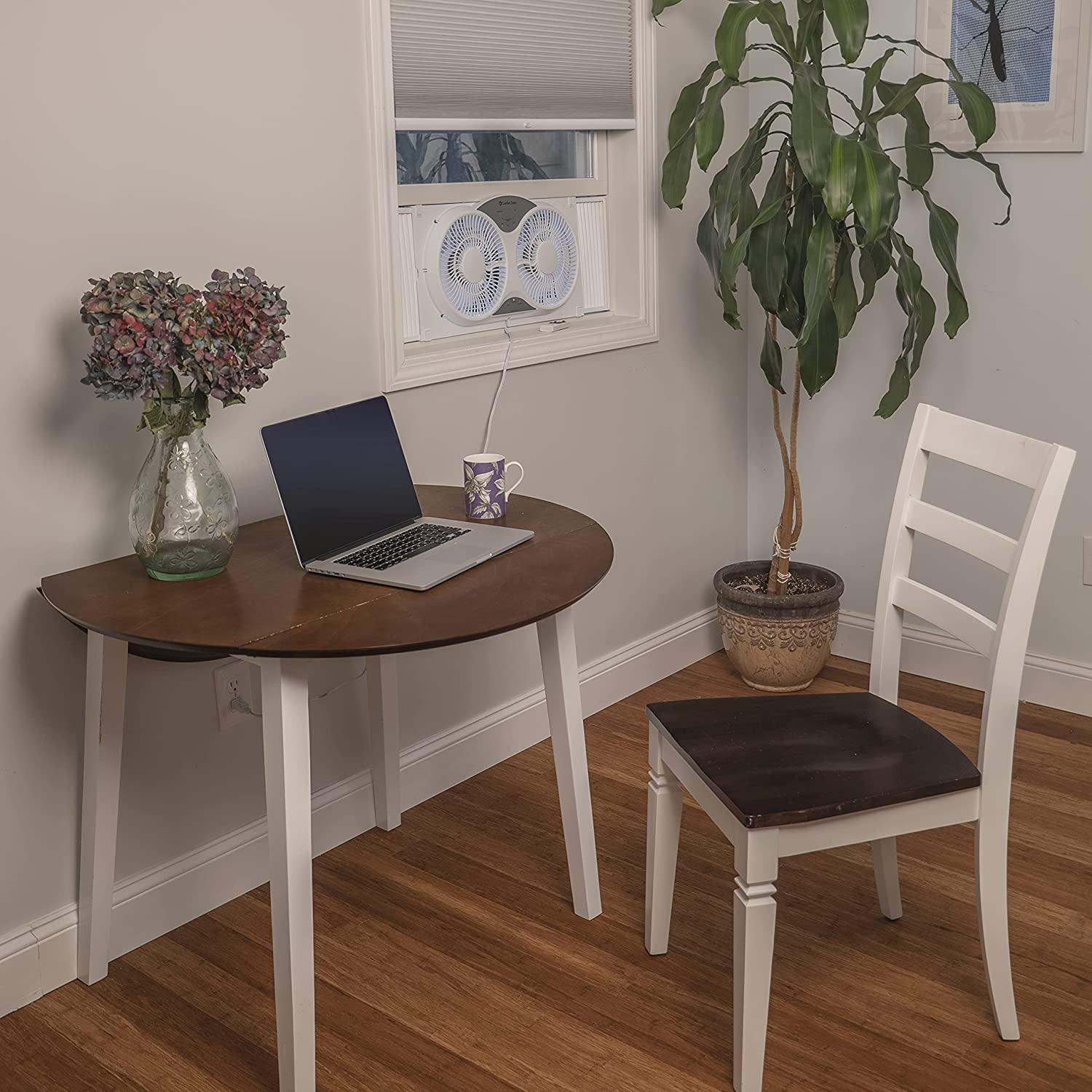 Comfort Zone  9 in. 3-Speed Expandable Reversible Twin Window Fan with Remote Control and Removable Cover and Bug Screen