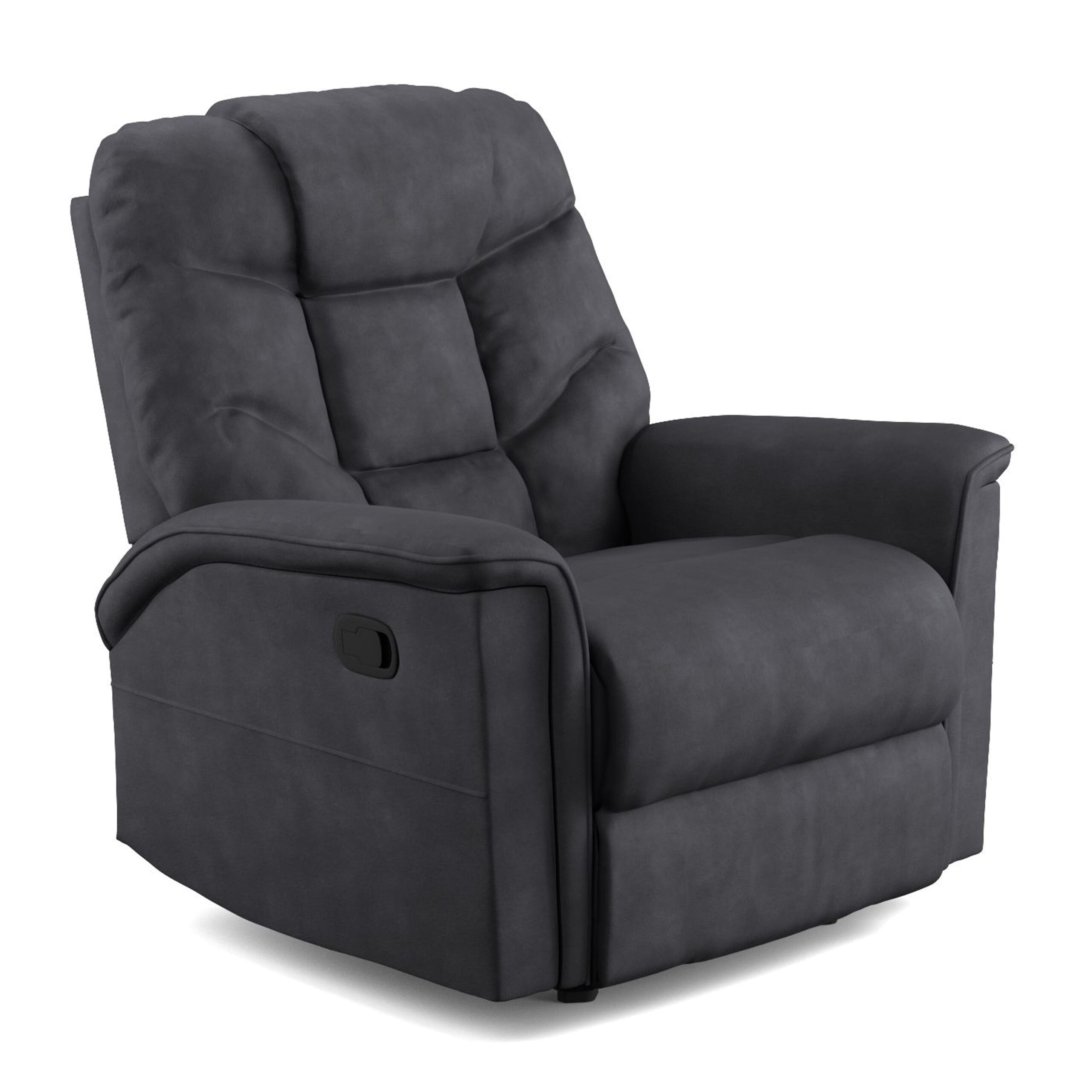Homesvale Wall Hugger Recliner Chair. Gray Microfiber