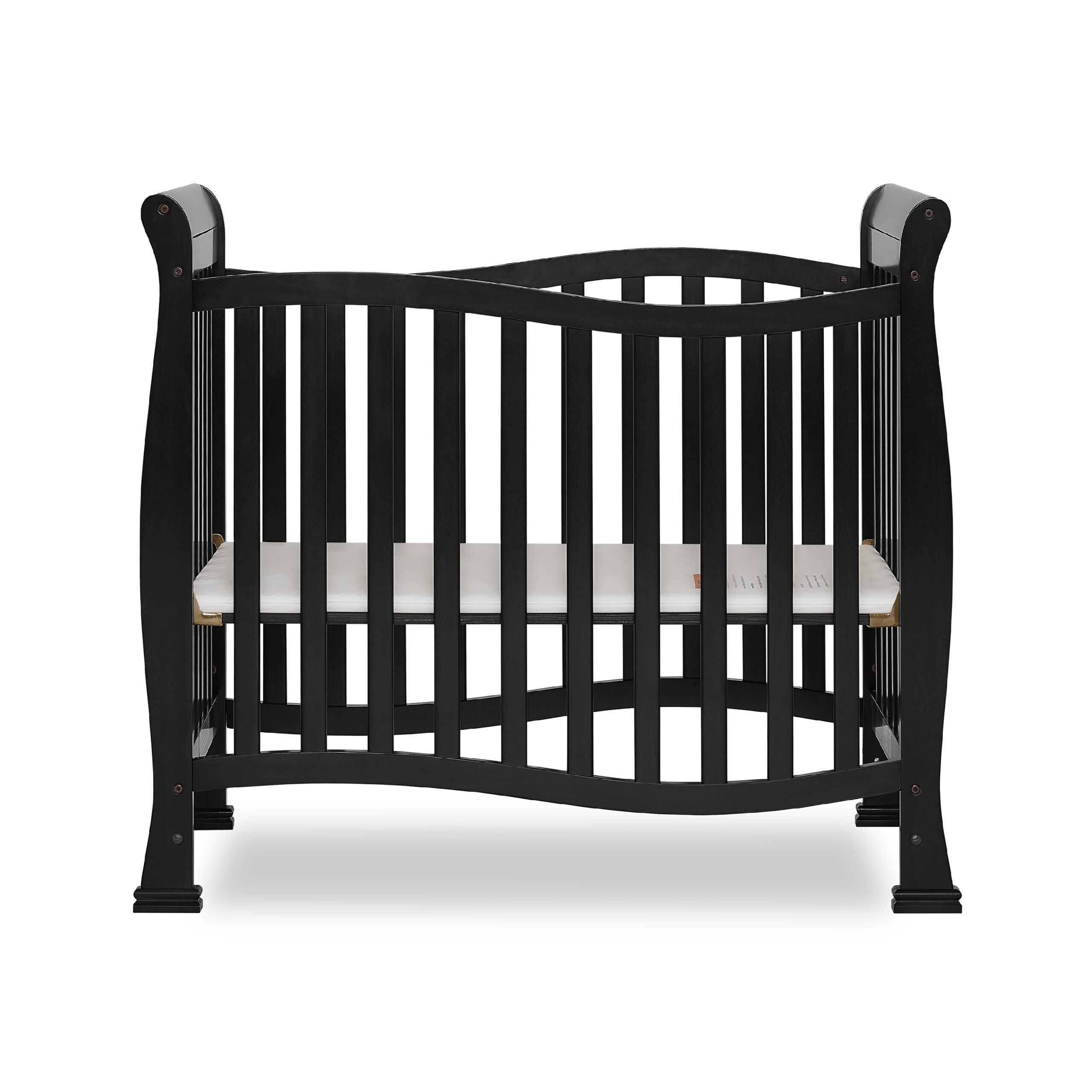Dream On Me Piper 4-in-1 Convertible Mini Crib. Black