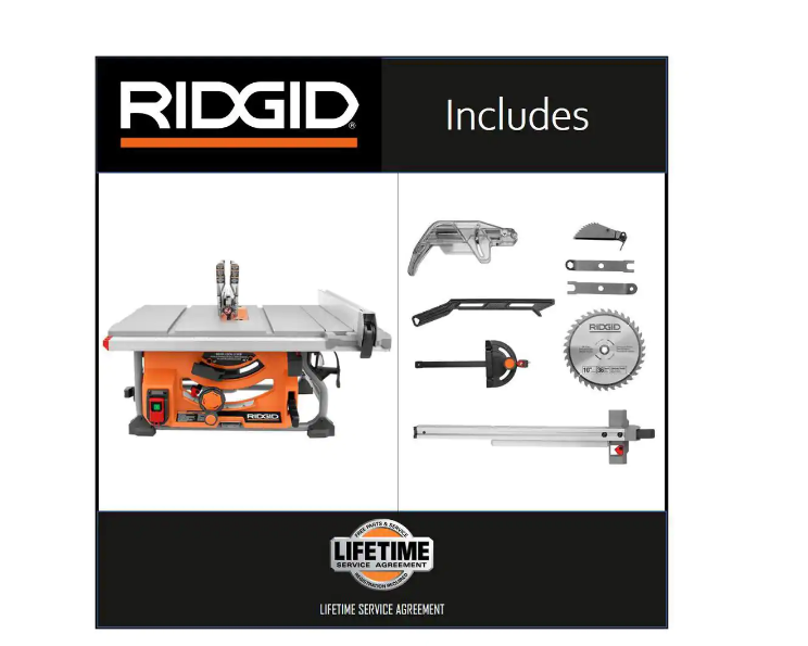 RIDGID R4518NS 15 Amp 10 in. Portable Jobsite Table Saw (No Stand)