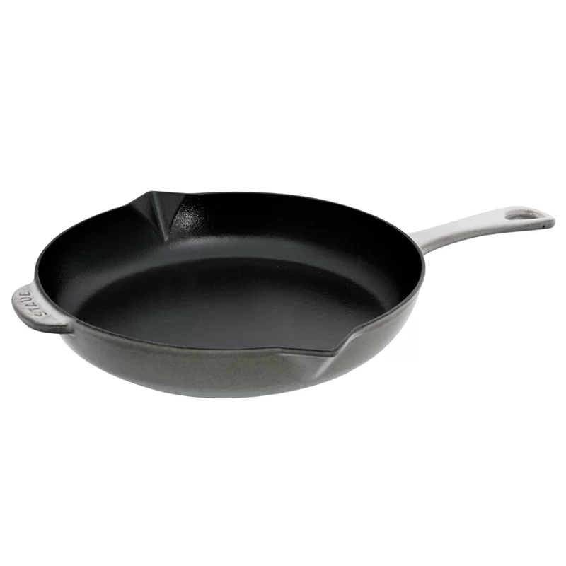 Staub 1223018 Cast Iron 12-inch Fry Pan - Graphite Grey. Made in France