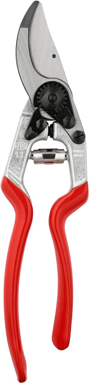 Felco Pruning Shears (F 13) - High Performance Swiss Made One-Hand or Two-Hand Garden Pruner with Steel Blade