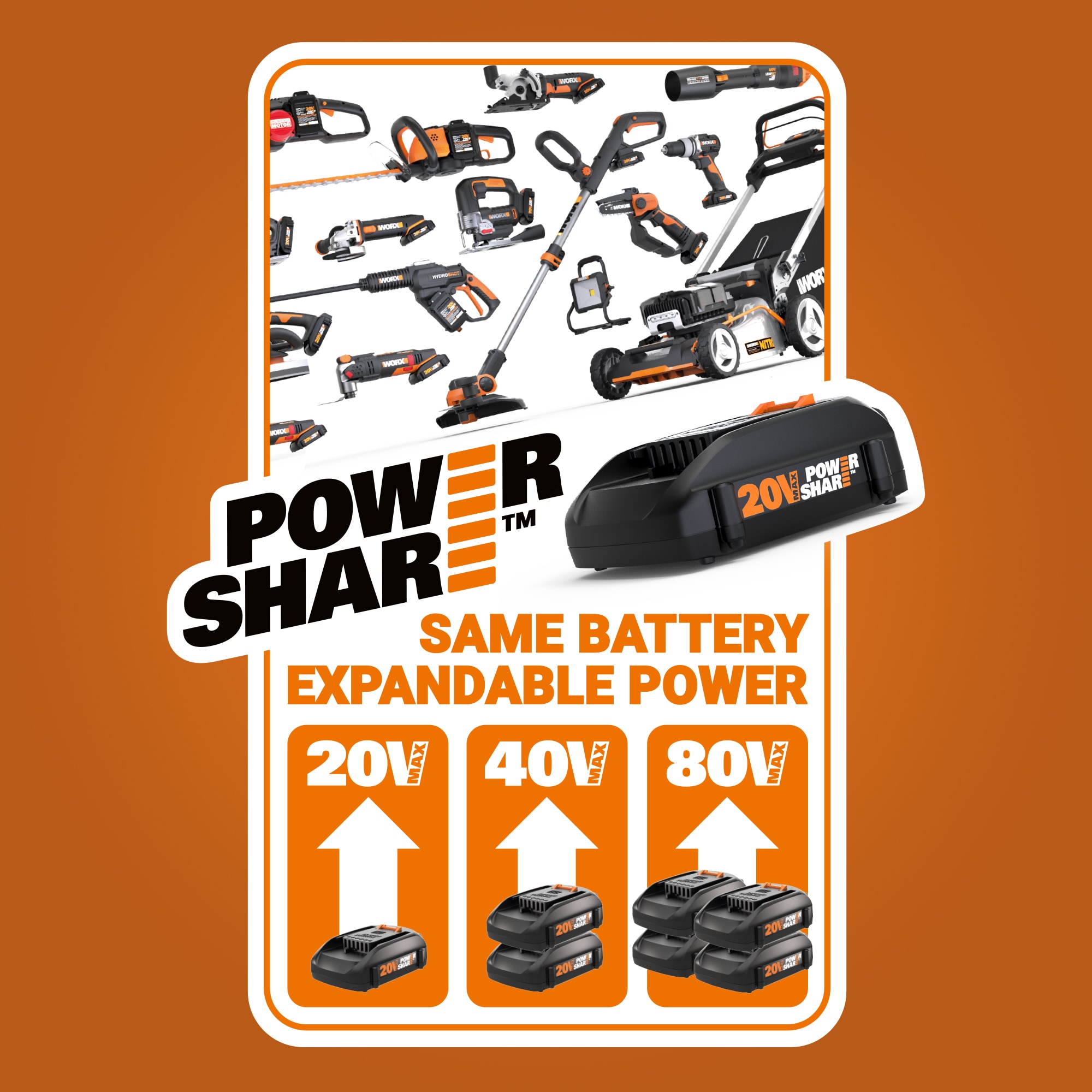 WORX POWER SHARE 20-Volt Cordless Detail Sander with Dust Management (Battery Included)