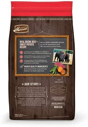 Merrick Grain Free with Real Meat + Sweet Potato Dry Dog Food -10LB