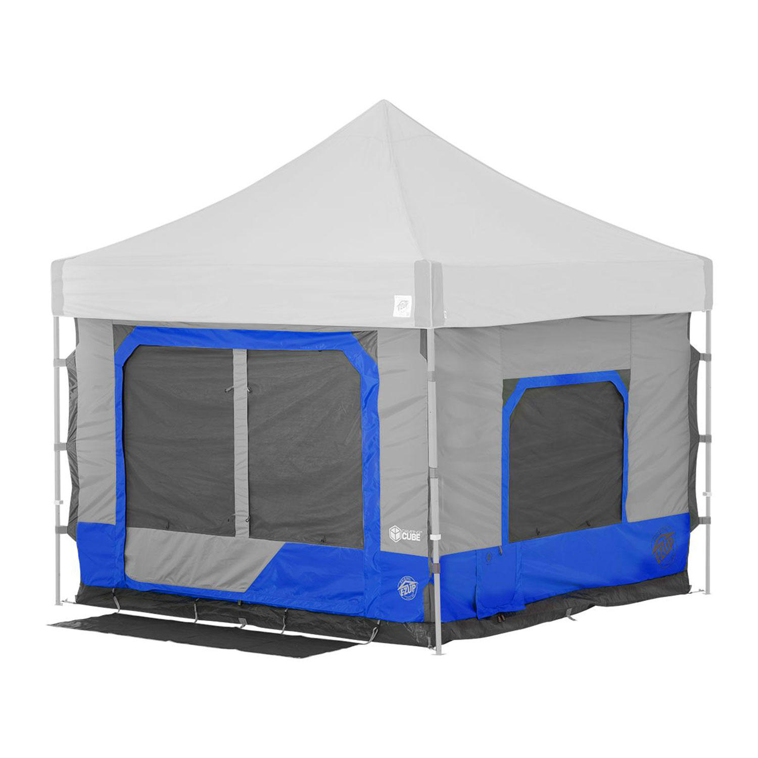 E-Z UP Camping Cube 6.4. Straight Leg with Carry Bag. Royal Blue
