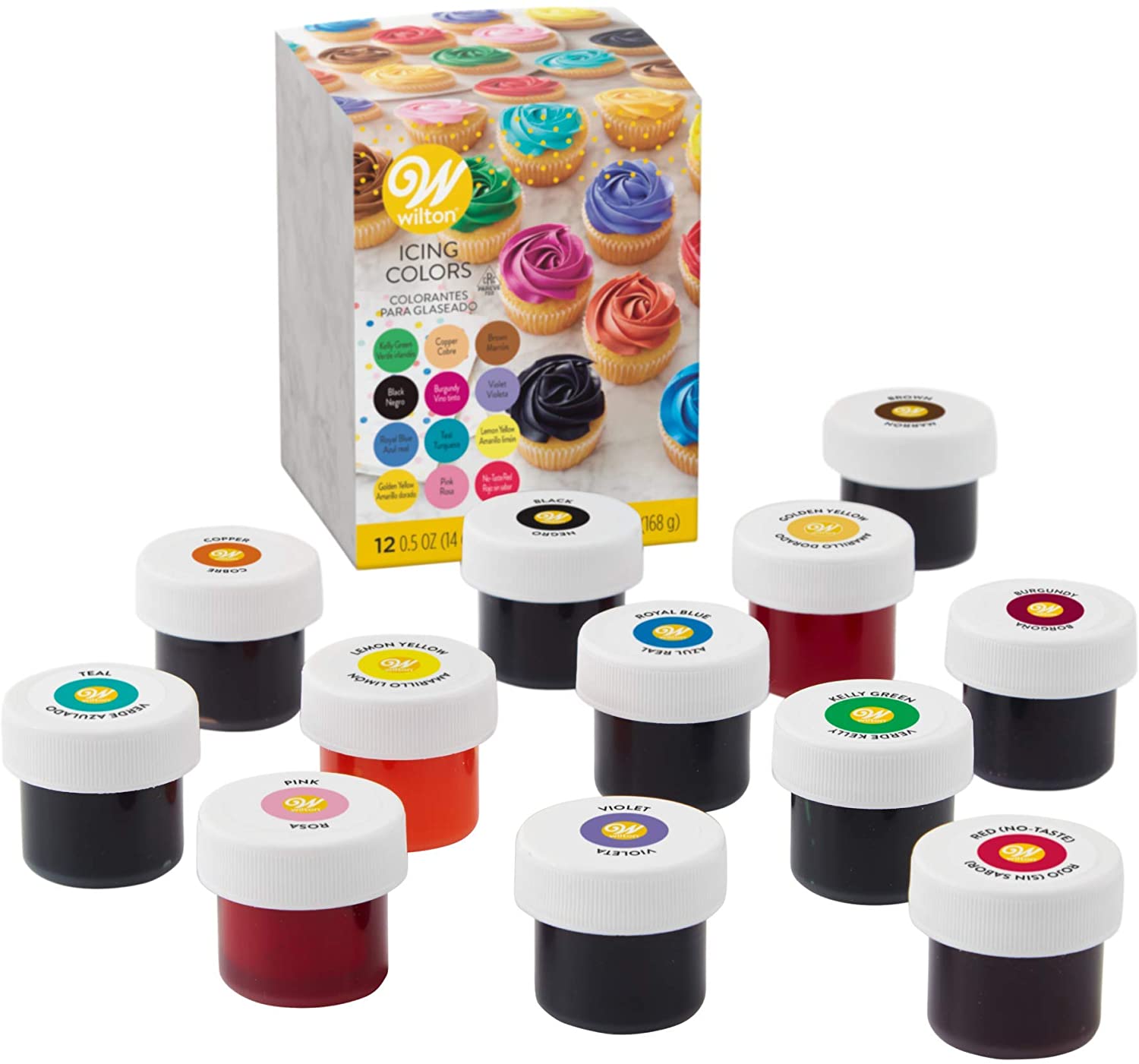 Wilton Icing Colors 12-Piece Gel Food Coloring Set
