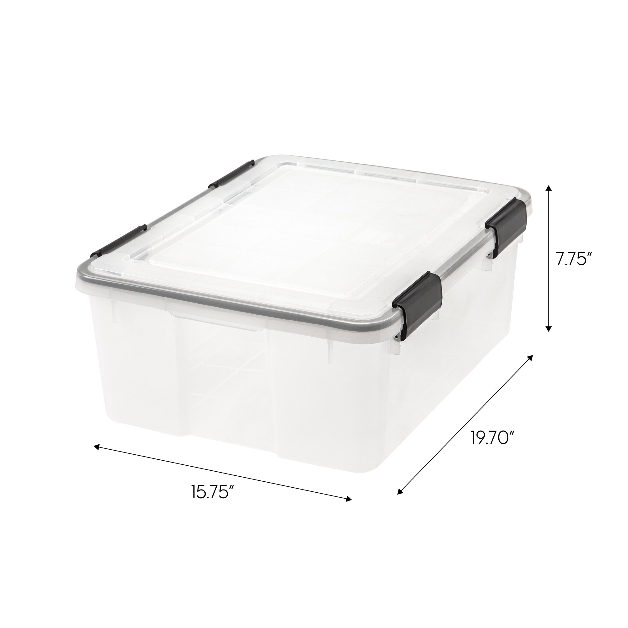 IRIS USA. 30 Quart WeatherPro Storage Box with Latches. Set of 6