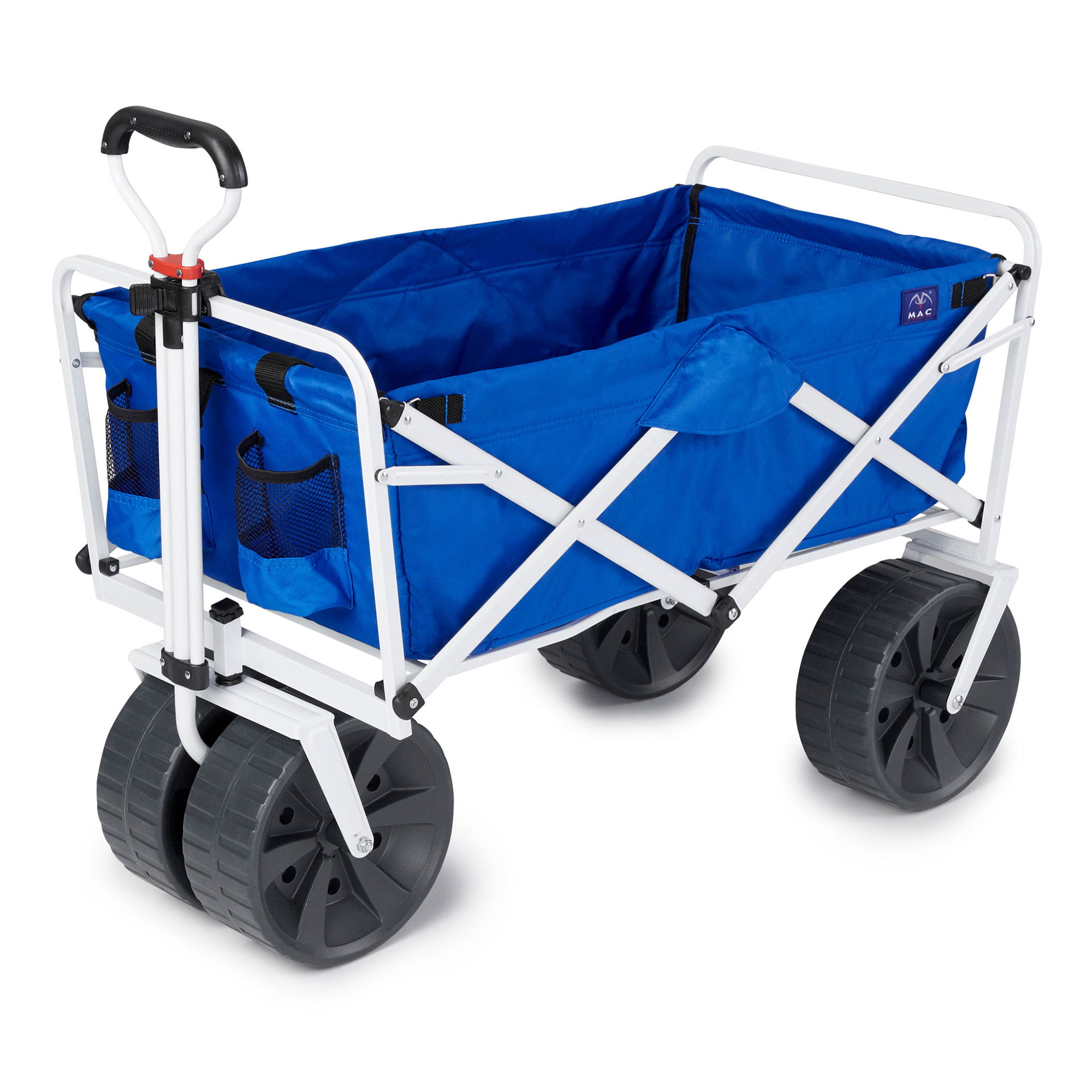 Mac Sports Collapsible Folding All Terrain Outdoor Beach Utility Wagon Cart. Blue