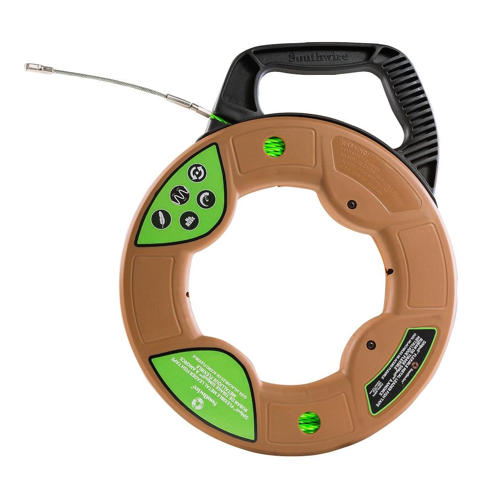 Southwire 59896940 SIMpull 125 ft. 4.5 mm Flexible Metal Leader Fish Tape