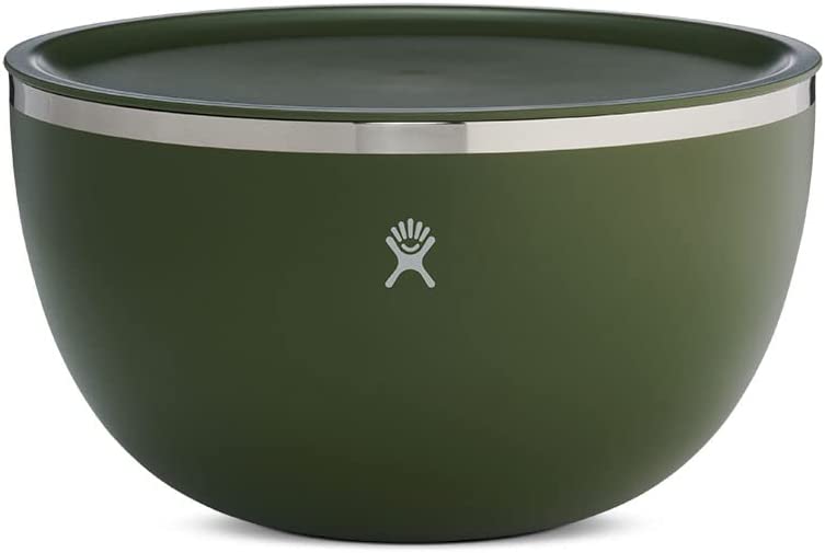 Hydro Flask 5 Qt Outdoor Kitchen Bowl - Stainless Steel Dinnerware Reusable Camping Gear Mess Kit - Dishwasher Safe (Olive)