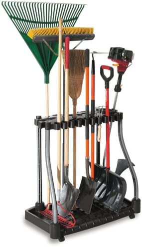 Rubbermaid 2140834 Garage Tool Tower Rack. Organizes up to 40 Long-Handled Tools