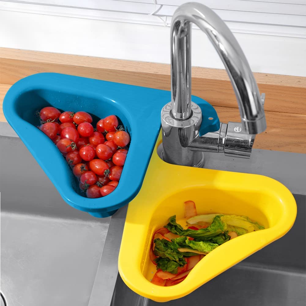 4 PCS Swan Drain Basket for Kitchen Sink. Kitchen Sink Strainer. Multifunctional Kitchen Triangle Sink Filter. Kitchen Sink Accessories(Large Size)