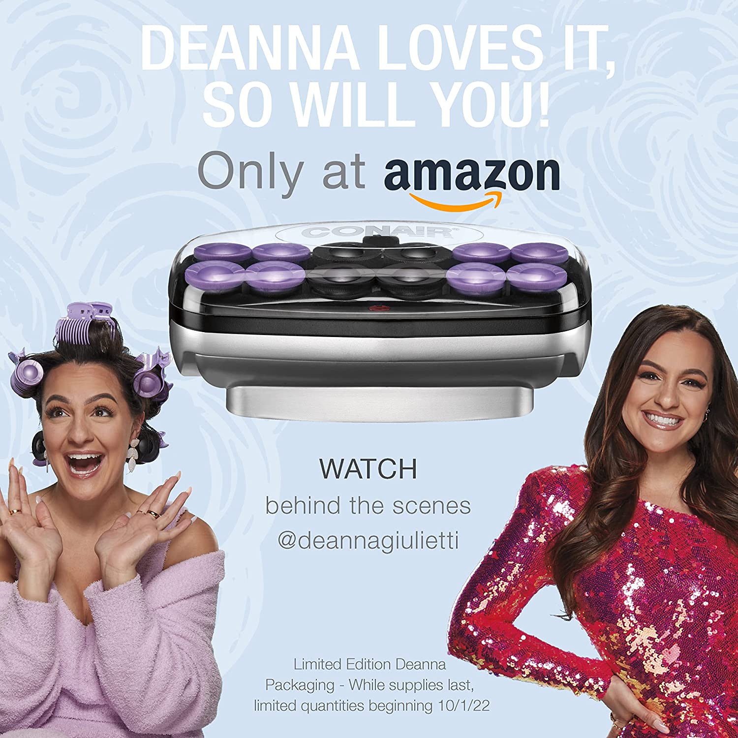 Conair Jumbo and Super Jumbo Ceramic Hot Rollers. Bonus Super Clips Included (Amazon Exclusive)