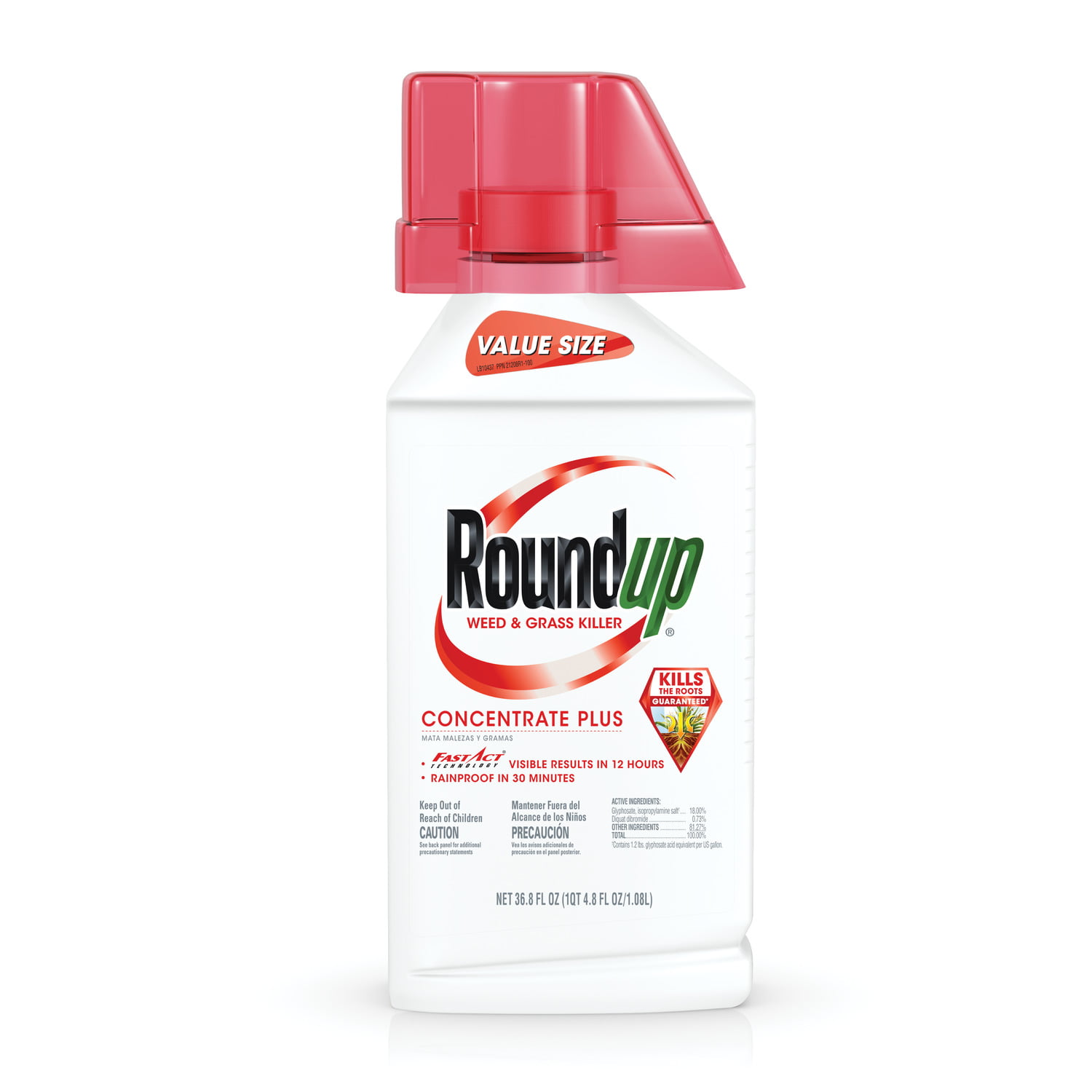 Roundup Weed & Grass Killer Concentrate Plus Value Size. 36.8 oz.