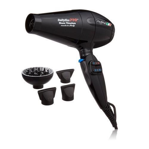BaBylissPRO Nano Titanium Portofino Full-Size Dryer. Black