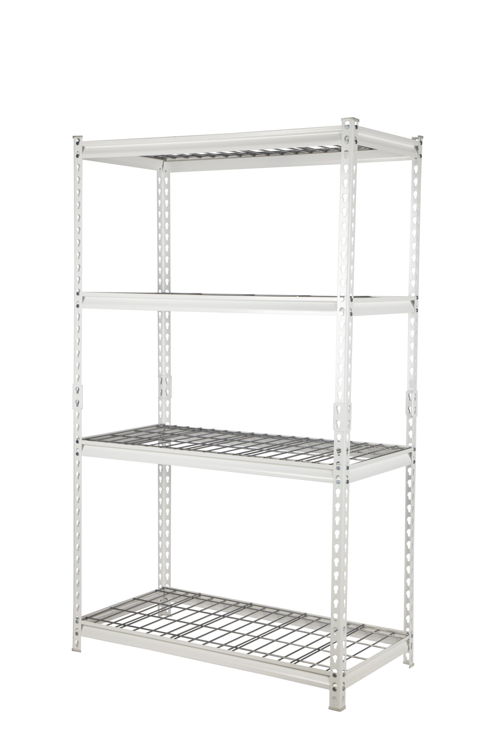 Pachira 30″W x 12″D x 60″H 4-Shelf Steel Shelving. White