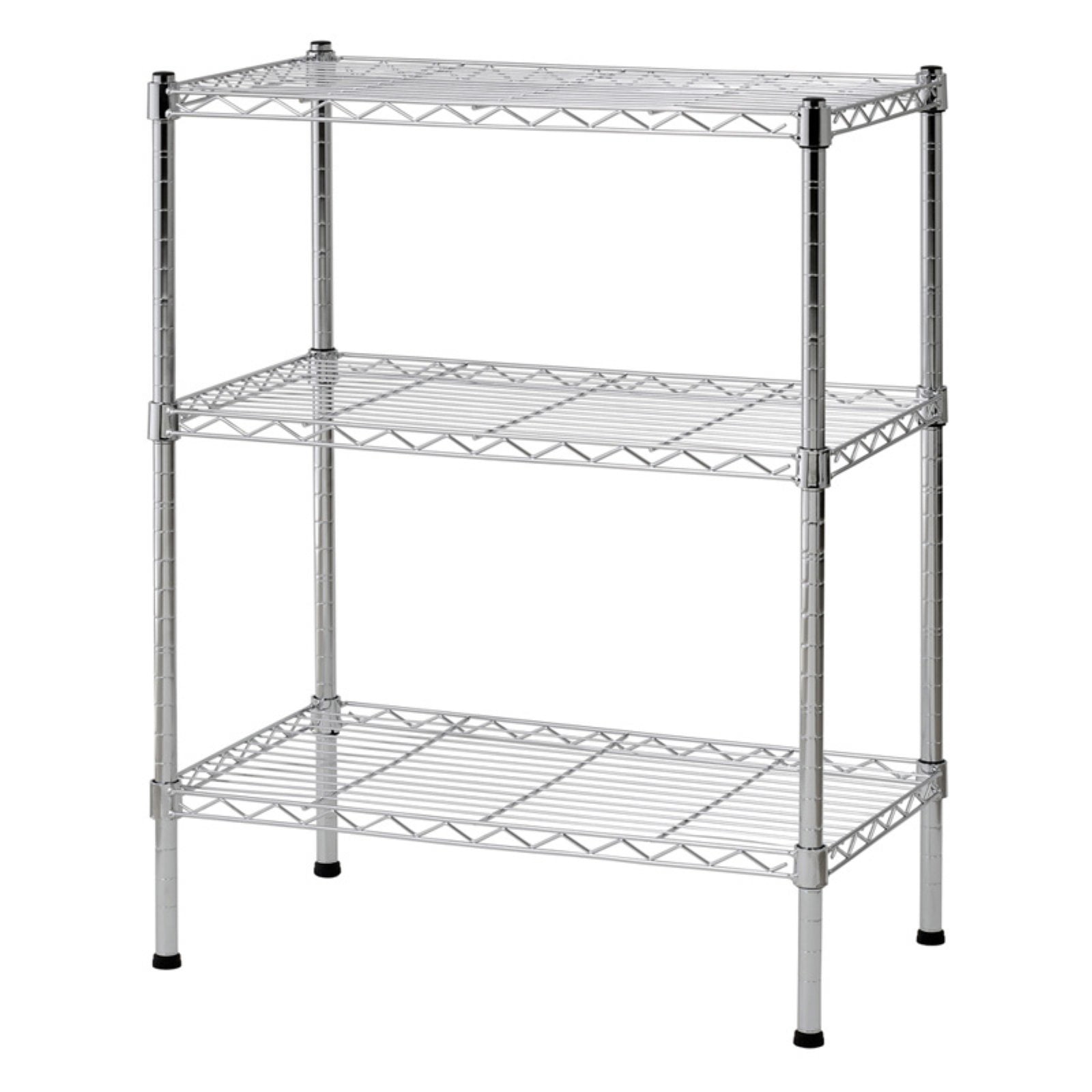 Muscle Rack Chrome 3-Tier 24″W x 14″D x 30″H Wire Shelving Unit