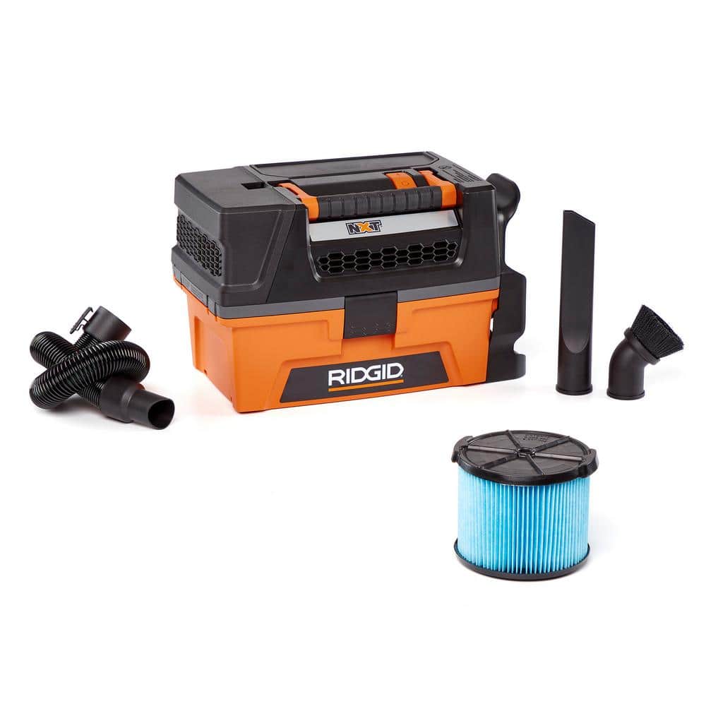 RIDGID NXT 3 Gallon Wet/Dry Shop Vacuum with Powerful 5.0 Peak HP Motor