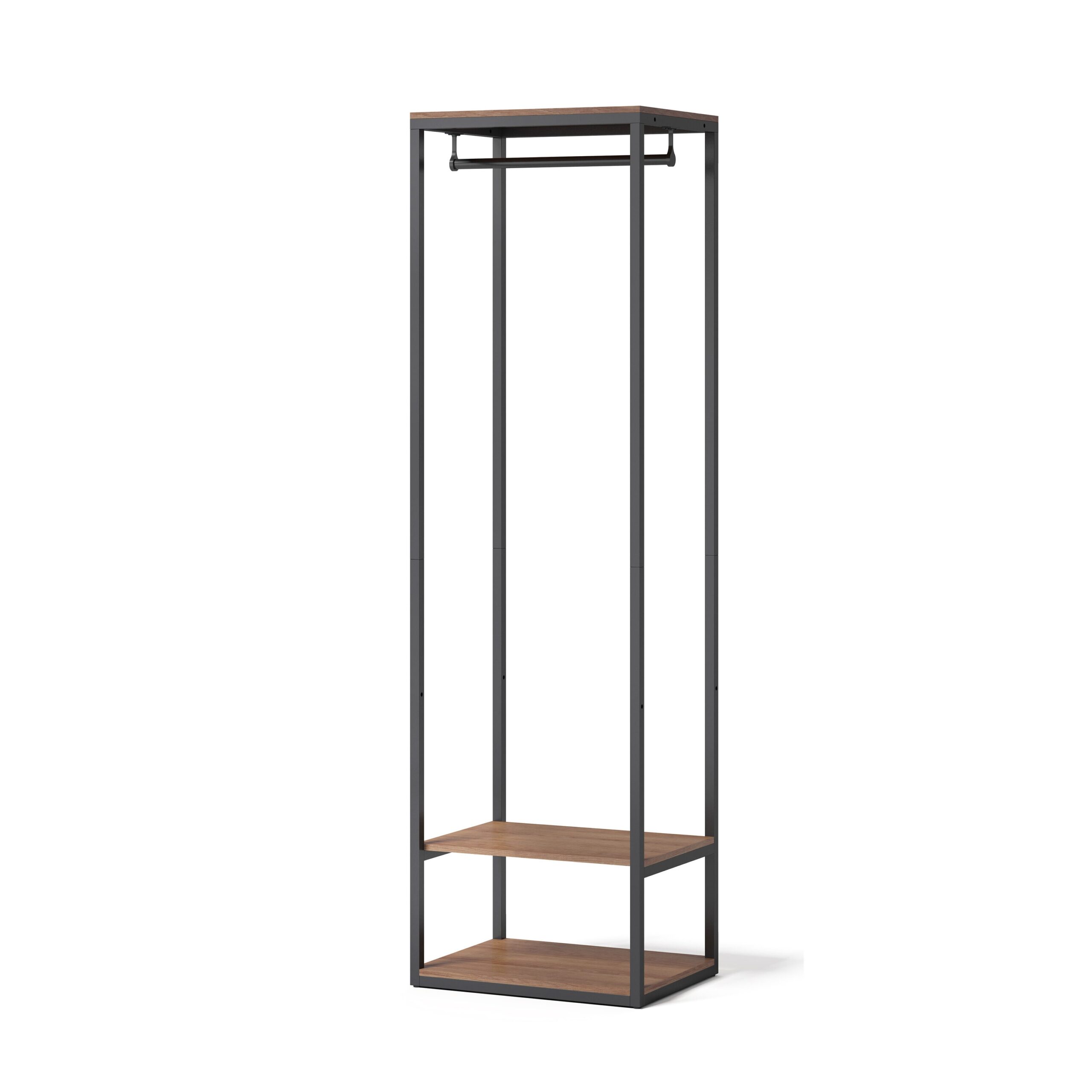 Style Selections Camryn 23.75-in W x 18-in D x 82-in H Brown Solid Wood Closet Tower