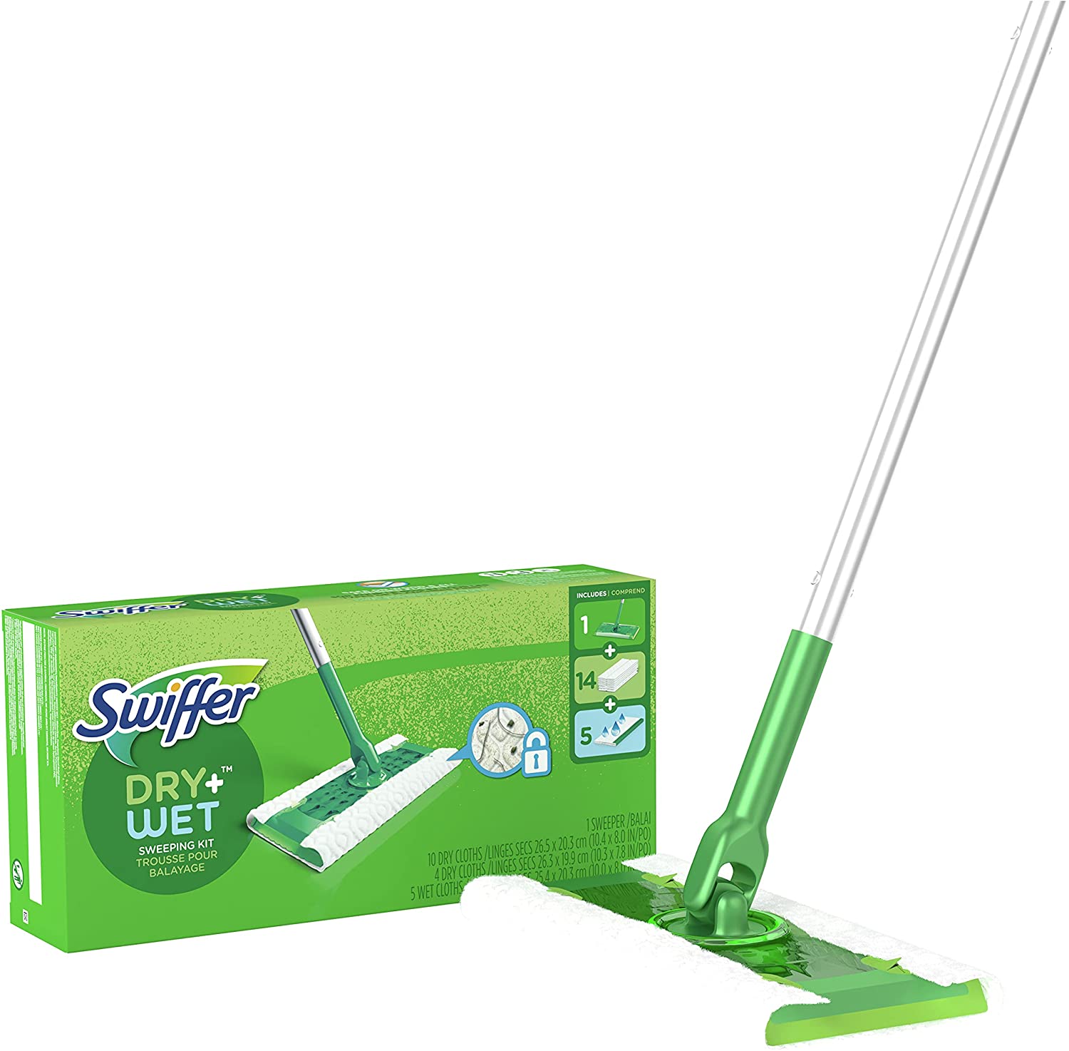 Swiffer Sweeper 2-in-1. Dry and Wet Multi Surface Floor Cleaner. 20 Piece Set